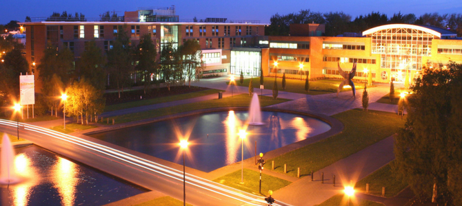 University of Limerick at night