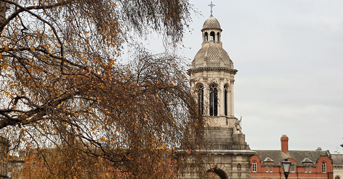 A bell tower in Trinity College