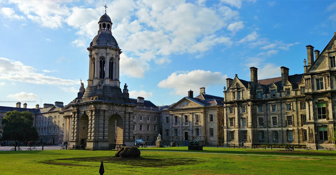 A view of the architecture in Trinity College