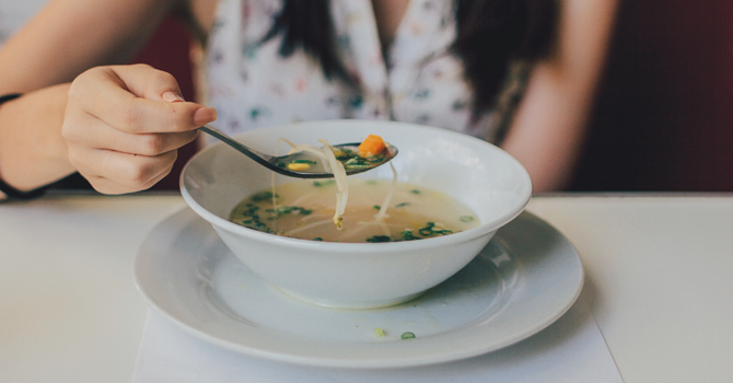 A bowl of Chinese herb soup