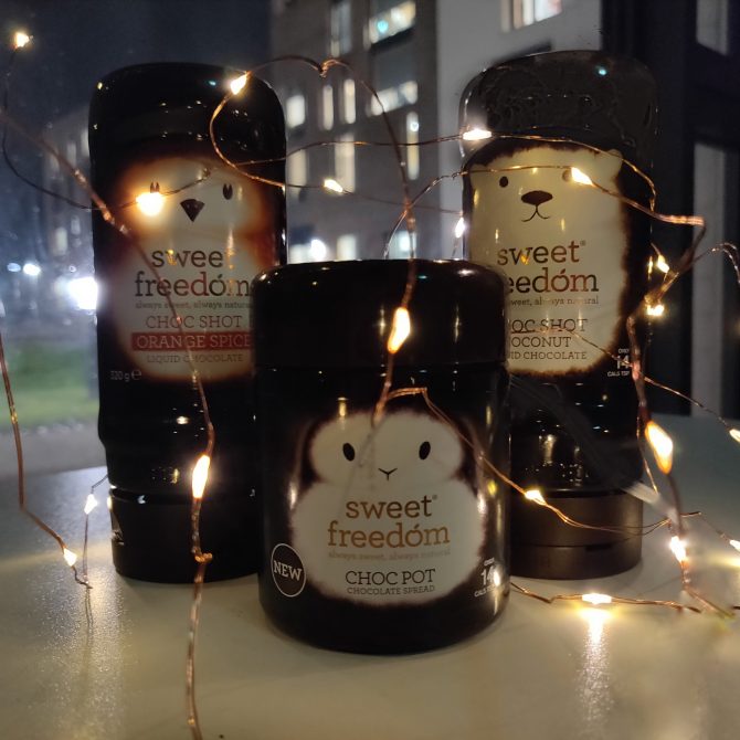 Sweet freedom syrup jars covered in fairy lights 